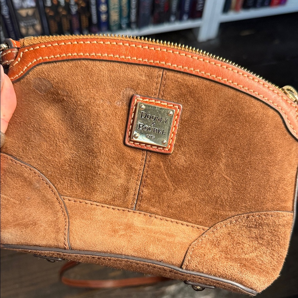 Dooney & Bourke Tan Suede Crossbody Bag